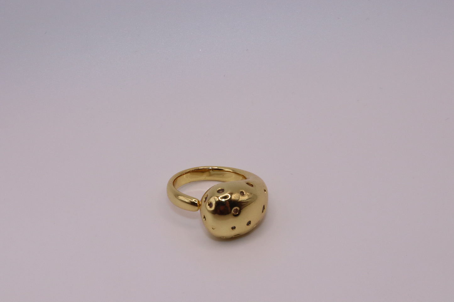 Anillo gota con circonia abierto