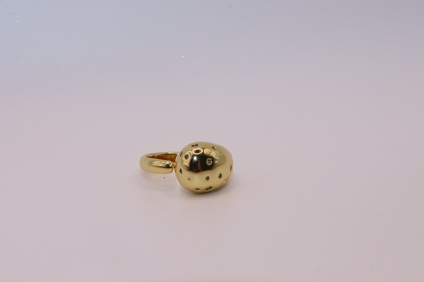 Anillo gota con circonia abierto