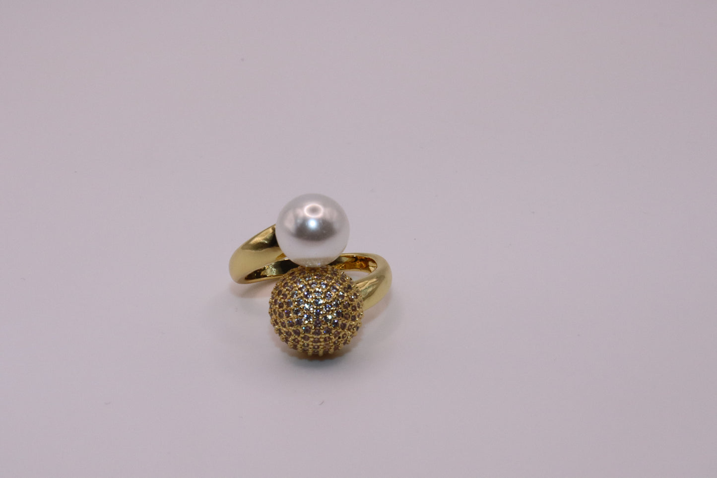 Anillo de perla abierto