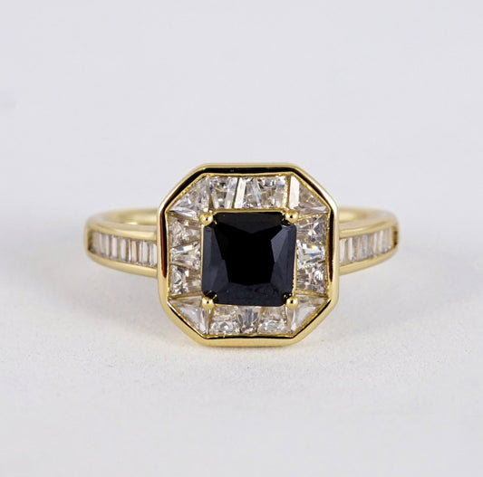Anillo piedra negra