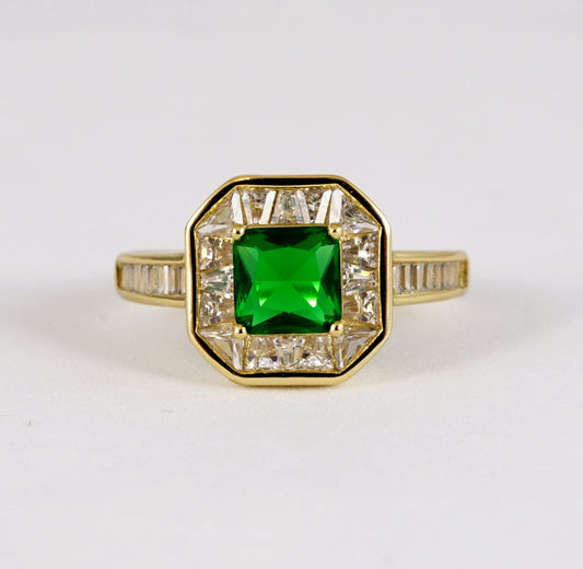 Anillo piedra verde